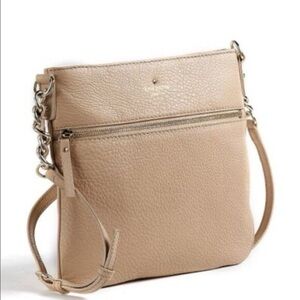 kate spade Tan Affogato Cobble Hill Ellen Leather Chain Strap Crossbody Bag